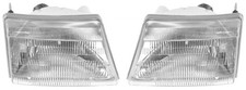 TRQ Headlight Assembly Set Chrome Bezel LH RH Pair for 98-00 Ford Ranger