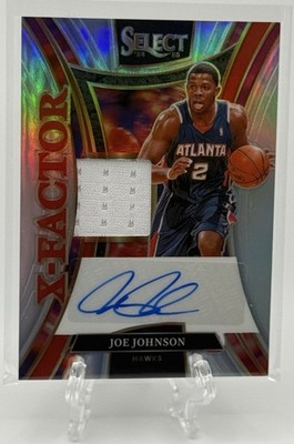 Joe Johnson 2024-25 Panini Select X-Factor Silver Prizm Patch Auto /125! Hawks