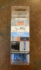 Simpson Strong-Tie Titen 2 Concrete & Masonry Screws 3/16 X 1-3/4” Blue Qty. 8