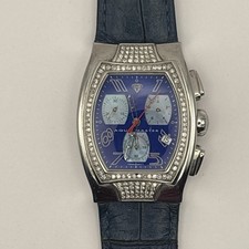 Aquamaster Diamond 1.25CT Swiss Movement Blue Leather Strap