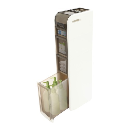 4-Drawer Slim Movable Bathroom Storage Cabinet with Wheels and Tissue Box - Picture 12 of 14
