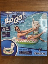 POOL TOY N-I-B H2O GO Inflatable Choice Of ALPACA / Unicorn Swim Ring