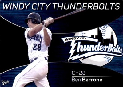 2008 Windy City Thunderbolts Multi-Ad #25 Ben Barrone Dover Minnesota MN Card
