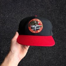 Vintage Marlboro Adventure Team Hat Black Red Lizard Snapback Cap 90s