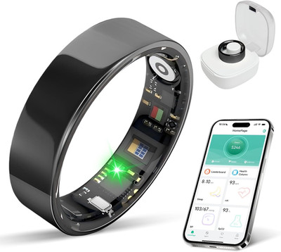 IP68 Waterproof Smart Ring - Fitness & Health Tracker with Sleep/Exercise Monito