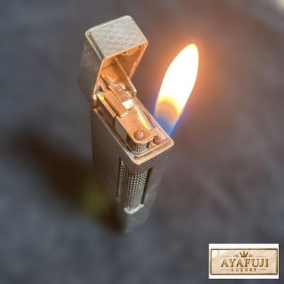 Dunhill Silber Gas Feuerzeug Überholt Funktioniert Vintage Swiss Made