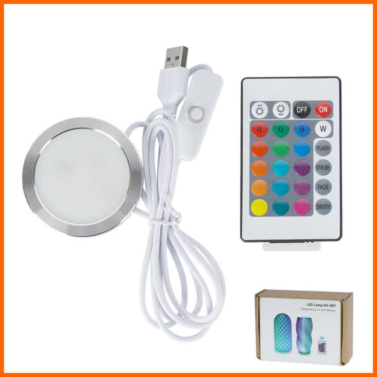 LED Lampen-Set 001 für Bambu Lab 3D-Drucker, RGB Licht mit Fernbedienung, 1 Pcs