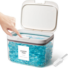 Laundry Pods Container, 1 Pack 2.96 Qt. / 95 Fl Oz Powder Holder Dispenser for L