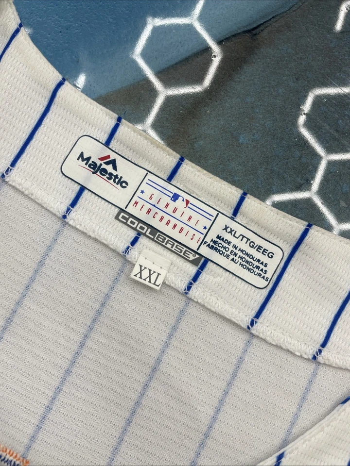 Majestuosa Jersey Robinson Caño #24 Rayas Pin Mets de Nueva York Foto 3 de 4