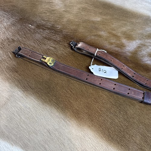 Vintage Leather Rifle Sling With Jaeger Swivels