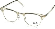 Ray-Ban RX5154 2001 Eyeglasses 53mm White Transparent / Clear Demo Lens