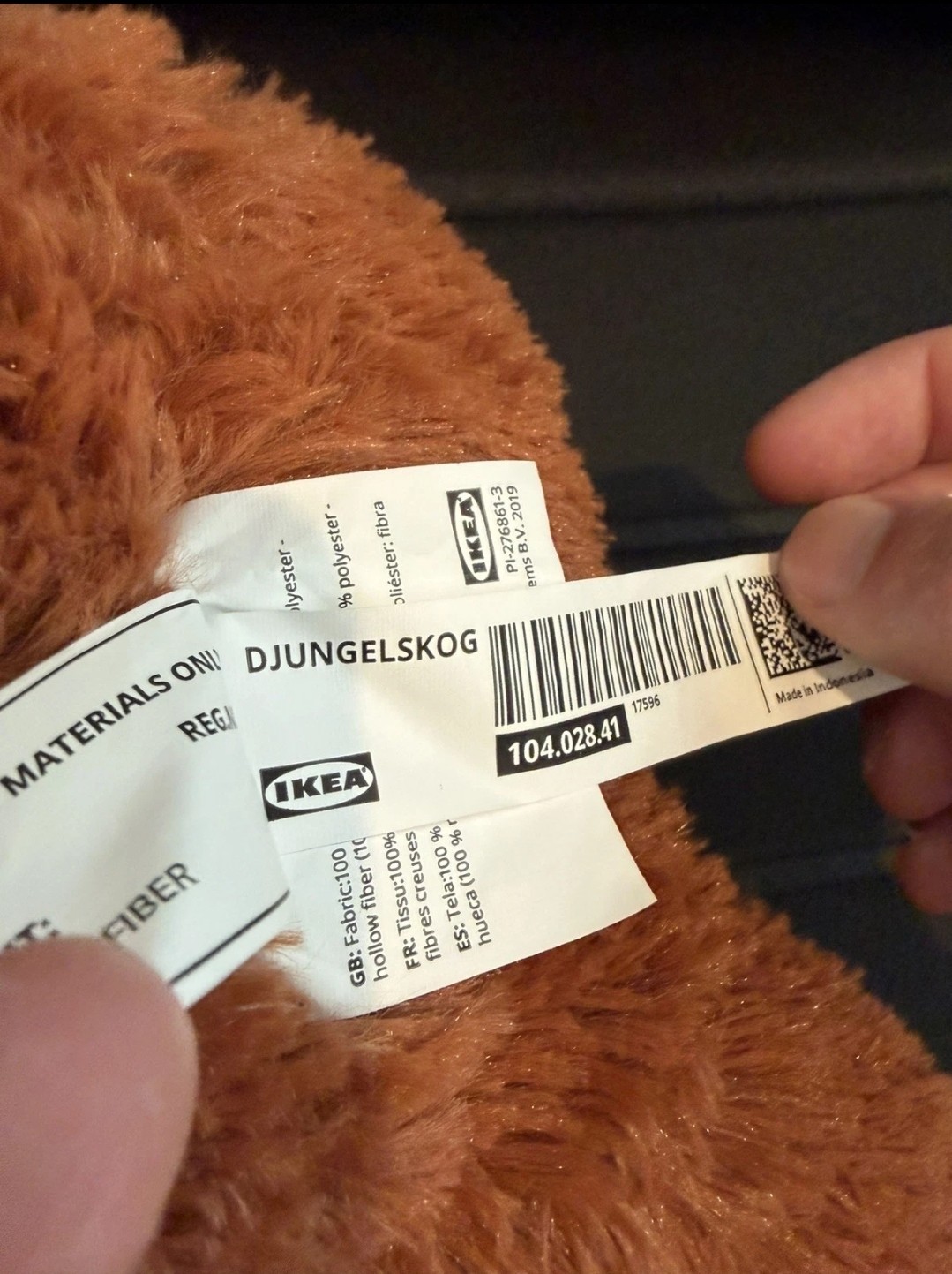 IKEA RARE LARGE DJUNGELSKOG Orangutan Plush Soft Toy 24in New In Hand Ships Now