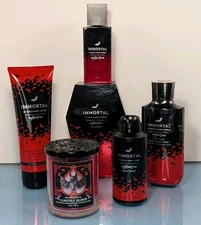 5 pc set IMMORTAL Mens Cologne Bath Wash Cream Body Spray Vampire Blood Candle