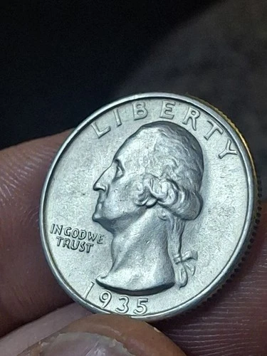1935 AU+ Washington Quarter Silver 25C US Coin 0.9 Fine BEAUTIFUL