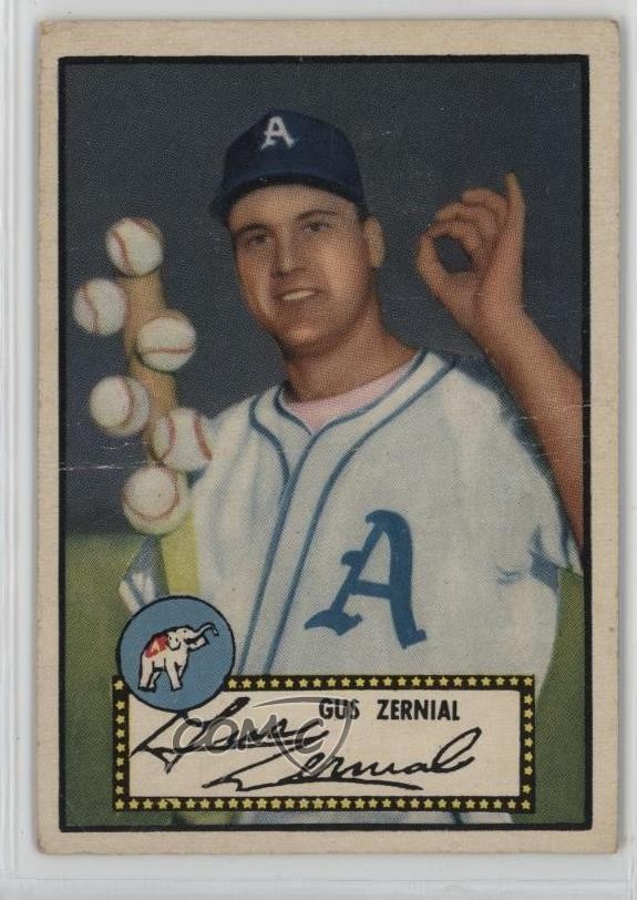 1952 Topps Gus Zernial (Black Back) #31 0q4x
