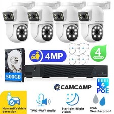 8CH POE CCTV SyStem 4MP 4x Smart Dual Lens POE IP Camera Security Home 2 Audio