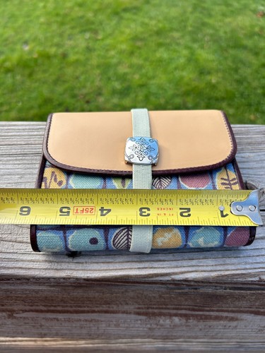 Brighton Encounter Elastic Close Address Book Wallet Notebook Brown Trim - Afbeelding 17 van 20