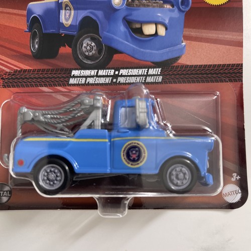 Disney Pixar Cars President Mater Mattel Cars !! 2024 Minor Blister Pack Damage - Picture 3 of 24