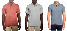 Perry Ellis Men's Moisture Wicking Short Sleeve Slub Polo