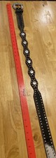 Nocona Womens Western Belt Size Medium Black Bling Pony Hair Leather Cowgirl