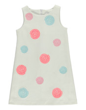 HARTSTRINGS Embroidered White Ponte Knit Dress  - NWT Girls 6X