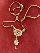 RARE necklace collana antica CENTRALE CON SMALTI antique GOLD ORO 6/7KT FINE800
