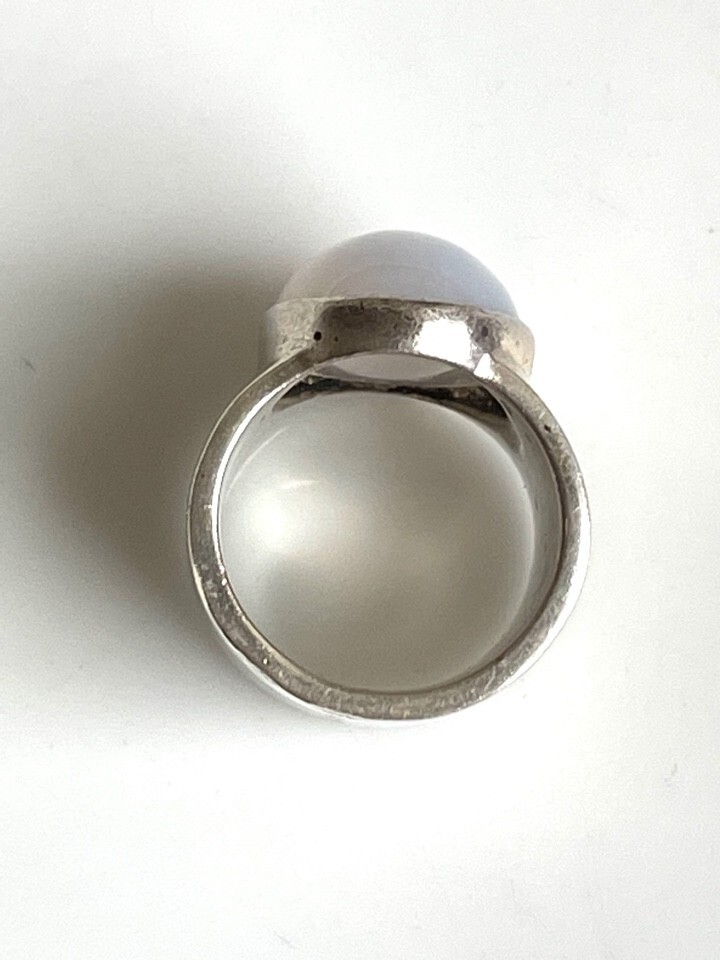 SOLID WROUGHT 925 STERLING SILVER LARGE MOONSTONE… - image 5