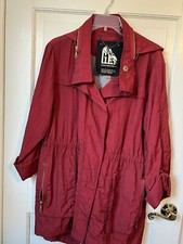 G.e.t. Equipement General Technique Jacket Waterproof Coat Women Size L Red