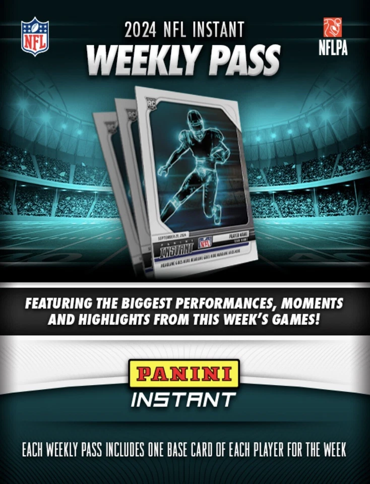 MINT * 11 Pack - Panini NFL Instant Weekly Pass - Super Bowl LIX (#284-294) - Image 2 of 2
