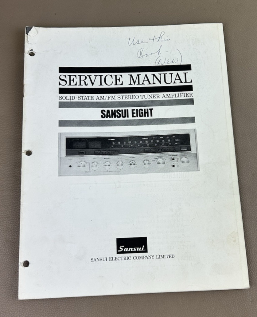 Sansui Eight Solid State Am/Fm Stereo Tuner Amp Service Manual D-183