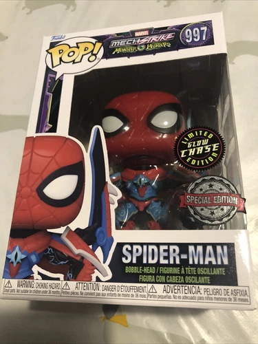 #997 Spider-Man Funko Pop! Mechstrike Monster Hunters Edición Limitada Glow Chase