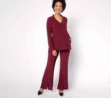 Attitudes by Renee Regular Como Jersey Tunic & Pant Set Tawney Port XXS A623446