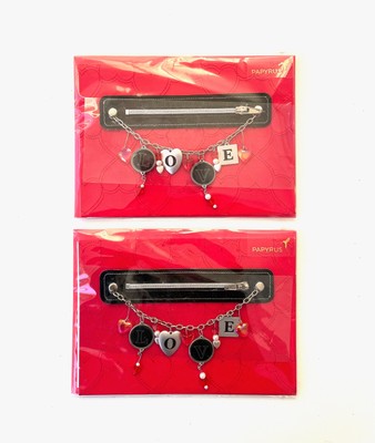 Lot Of 2 Papyrus Valentine's Day Cards - Charm Bracelet Card - New In Package