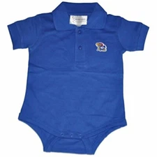 Two Feet Ahead Kansas Jayhawks Baby Infant Golf Polo Blue Size Newborn NEW
