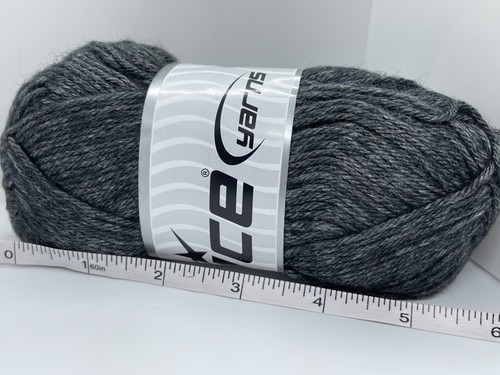 Silk Merino DK Anthracite Grey-Black 57664 Ice Yarns Silk Wool Blend 50gr 150yd - Picture 5 of 5