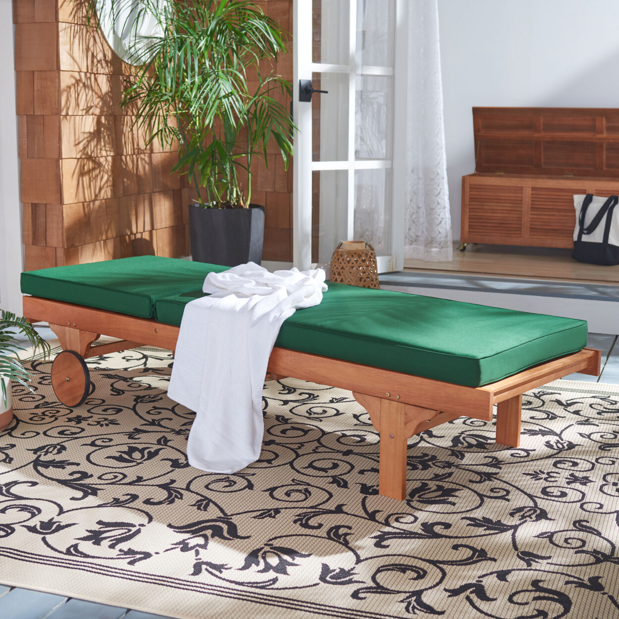 & Side Table | Natural/green |