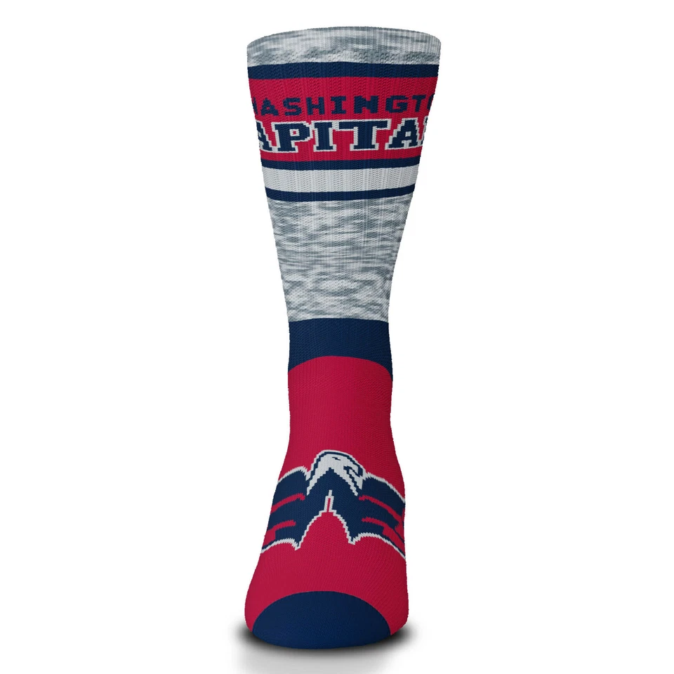 Nuevos calcetines Washington Capitals Double Deuce gris tejido 2 tallas disponibles NHL Foto 2 de 3