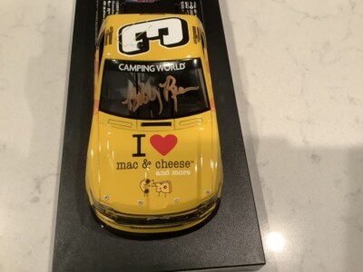 BOBBY REUSE AUTOGRAPHED 2021 CHEVY SILVERADO I LOVE MAC & CHEESE DIECAST & CARD