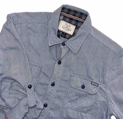 *Flag & Anthem Men's Long sleeve Shirt, Sz Small 2 pockets- B