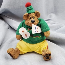 Kathleen Kelly Critter Factory Skier Bear Russ Berrie Skiing Skis Vintage