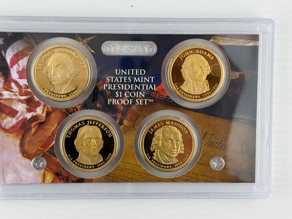 LOT OF 2 US MINT PRESIDENTIAL $1 COIN PROOF SETS (2007 & 2008) - Image 3 of 4