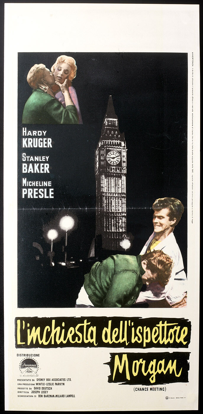 Locandina originale film L'inchiesta dell'ispettore Morgan (1959) - Regia di Joseph Losey