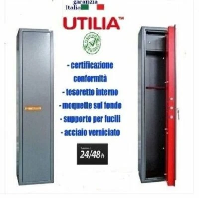 ARMADIO PORTAFUCILI 2 - 3 - 5 - 7 - 10 FUCILIERA UTILIA SECURITY BLINDATA NUOVA