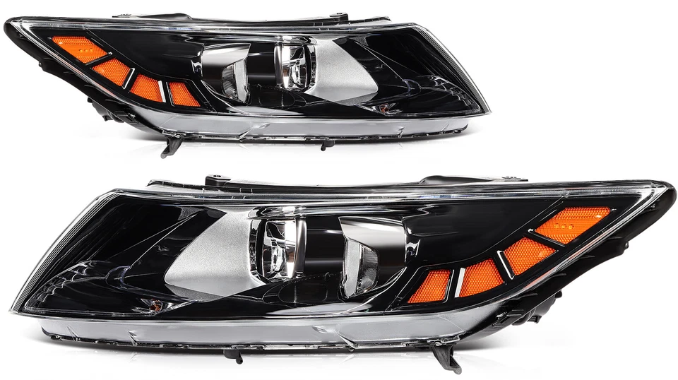 Par de faros izquierda derecha carcasa negra para Kia Optima 2011 2012 2013 conjunto Foto 2 de 4