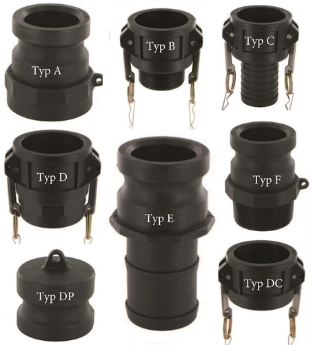 CAMLOCK HOSE COUPLING FITTING, MALE FEMALE - TYPE A|B|C|D|E|F|DC|DP CAM & GROOVE