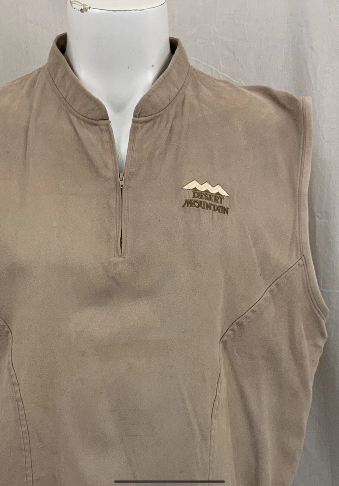 Chaleco de montaña Zero Restriction Desert L para mujer tostado poli 1/4 cremallera usado en excelente estado ygi n2-54 Foto 3 de 4