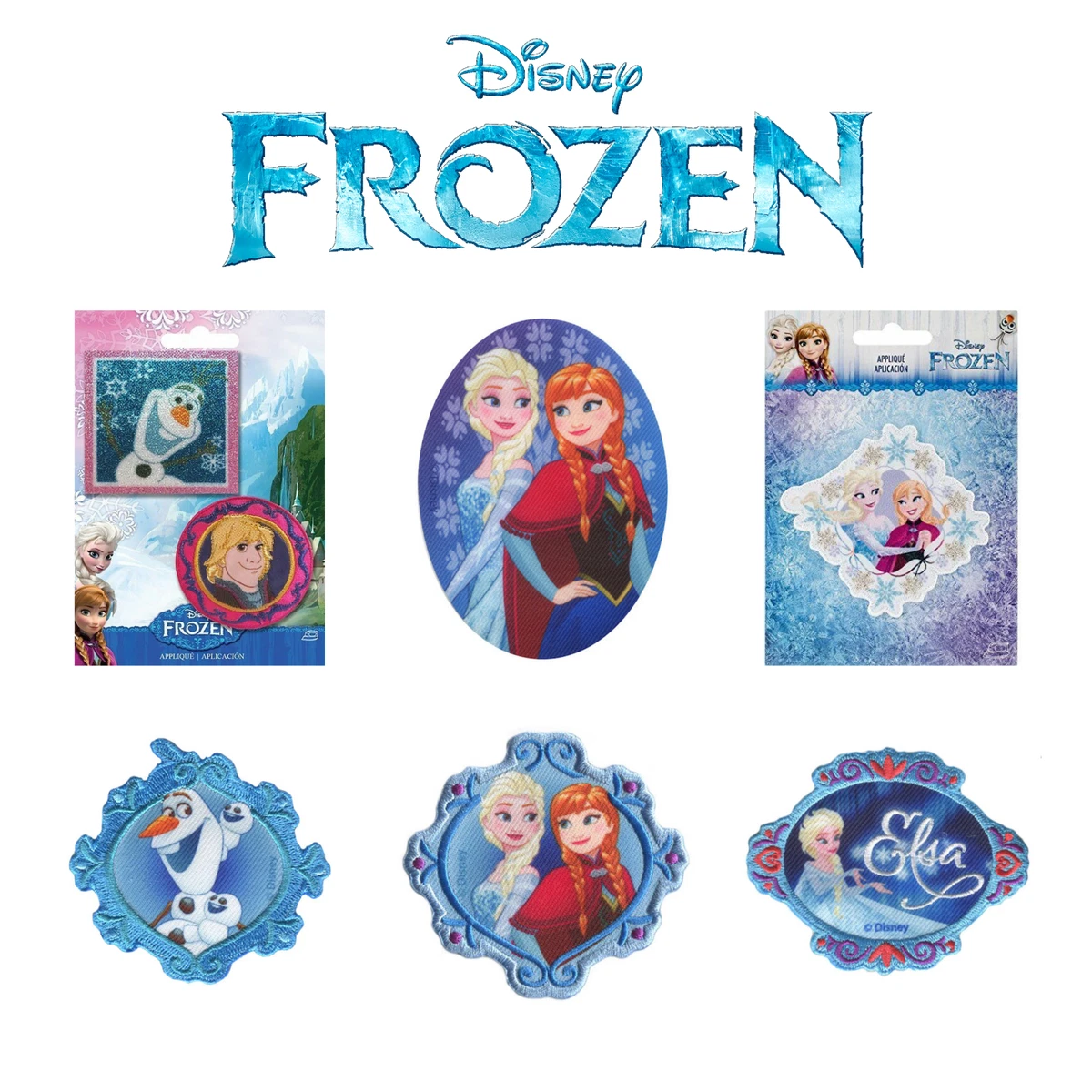 Official Disney Frozen Princess Applique Patch Badge Elsa Olaf Iron On Small