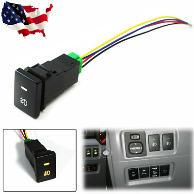 Factory Style 4-Pole 12V Push Button Switch w/ LED Background Indicator Lights