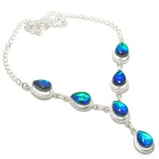 Triplet Opal Gemstone Handmade 925 Sterling Silver Jewelry Necklaces Sz 18"