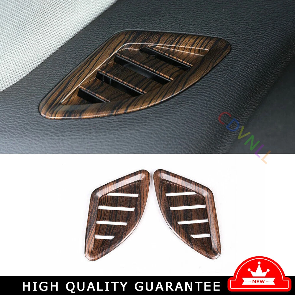 Instrument L&R Air Outlet Vent Trim Fit For BMW X1 F48 2016-2022 Pine Wood Grain